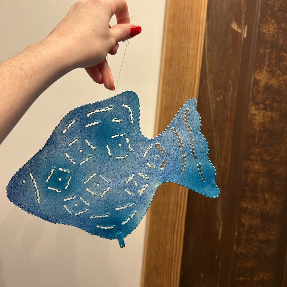Metal fish ornament